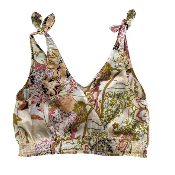 Free People Weekend In Montauk Cami cropped floral size XS - Picture 3 of 5